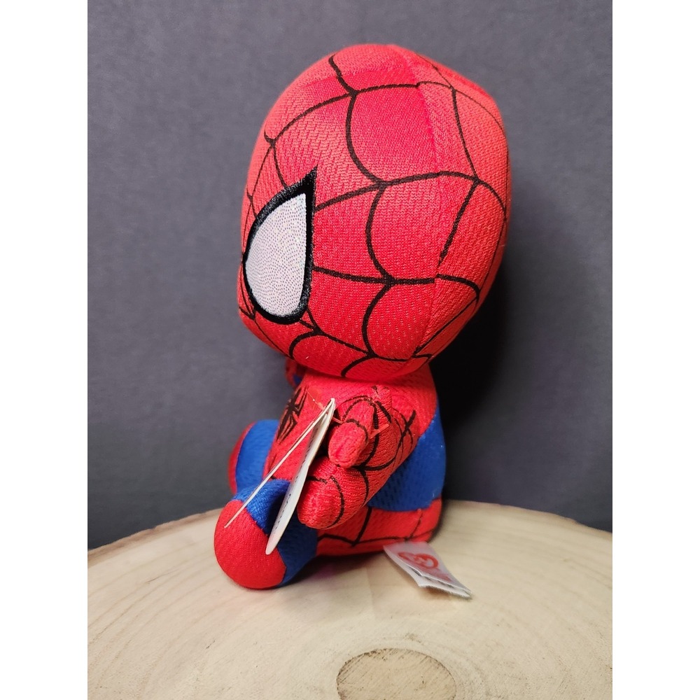 Spider-Man Beanie Babies TY 6" Marvel Plush Toy with Tags BRAND NEW Mint‎ Cond - Picture 2 of 15